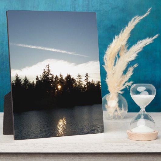 クールで青い日没 フォトプラーク (側面)