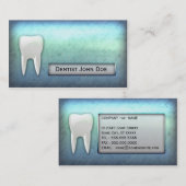 クールで青い歯科医の歯科医院の名刺 名刺 (正面/裏面)