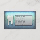 クールで青い歯科医の歯科医院の名刺 名刺 (裏面)