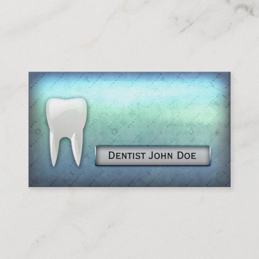 クールで青い歯科医の歯科医院の名刺 名刺 (正面)