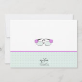 クールで青および紫色の夏のサングラスの招待状 招待状 (裏面)