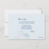 クールで青く平らな写真は感謝していしています サンキューカード (裏面)