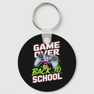 クールで面白いビデオジョークのゲーマーコントローラー 学校へ戻る キーホルダー