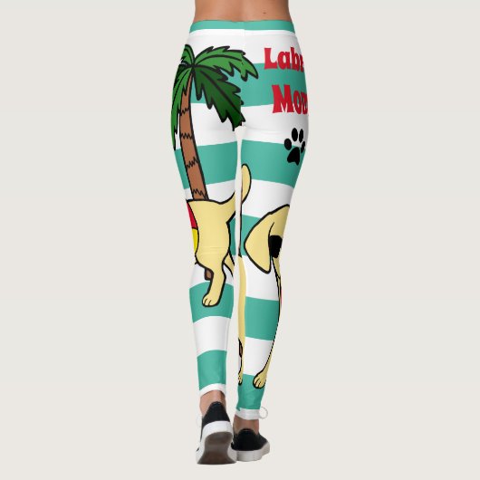 クールで黄色いラブラドールのサングラスのラブラドールのお母さん レギンス (裏面)