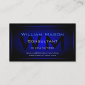 クールで黒い及び濃紺のモノグラム-名刺 名刺 (正面)