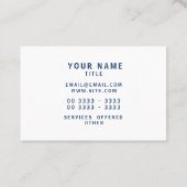 クールで黒い最小主義のモノグラムのなエレガント 名刺 (裏面)