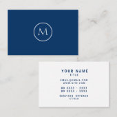 クールで黒い最小主義のモノグラムのなエレガント 名刺 (正面/裏面)