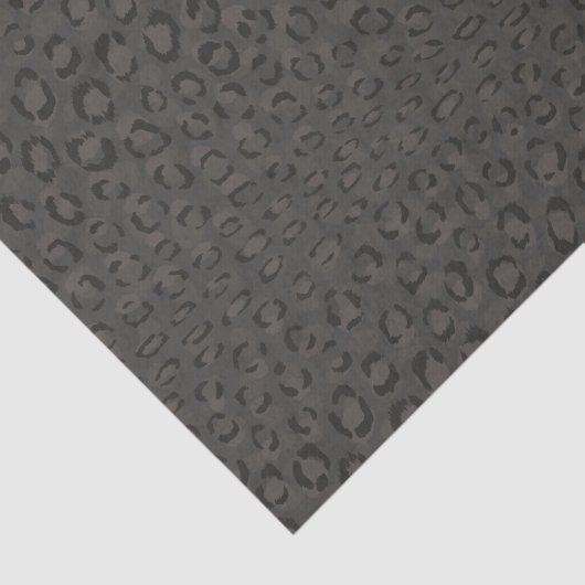 クールで黒い灰色のチータのプリントのモノグラム 薄葉紙 (詳細)