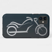 クールで黒い銀製のオートバイフレーム Case-Mate iPhoneケース (裏面(横))