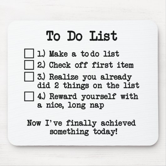 クールで、おもしろいなしなければならないことのリストのマウスパッド マウスパッド (正面)