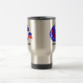 クールで、おもしろいなオバマ2012年 トラベルマグ (中央)