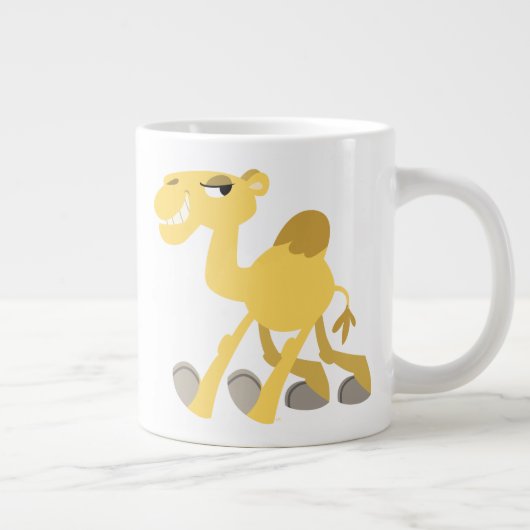 クールで、かわいい漫画のラクダのジャンボマグ ジャンボコーヒーマグカップ (右)