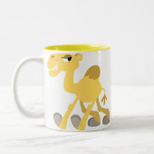 クールで、かわいい漫画のラクダのマグ ツートーンマグカップ (左)