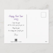 クールなうさぎと花の年賀はがき～BlueBase02 シーズンポストカード (裏面)