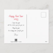 クールなうさぎと花の年賀はがき～RedBase03 シーズンポストカード (裏面)