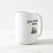 クールなおじいちゃんのバイク コーヒーマグカップ (正面右)