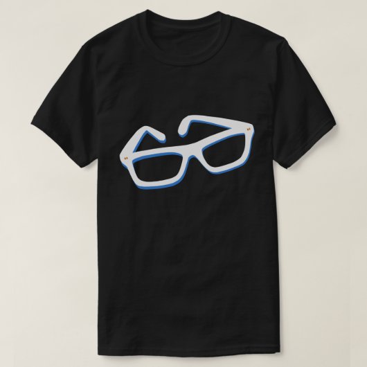 クールなおたくメガネ Tシャツ (デザイン正面)