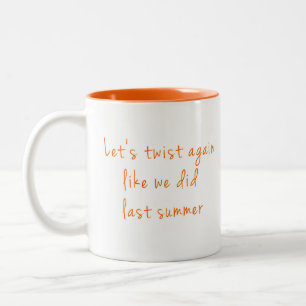 クールなおもしろいのオールディーズの歌のタイトル60sを再度ねじろう ツートーンマグカップ