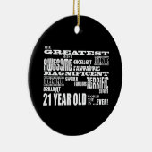 クールなおもしろいの第21誕生会のすばらしい21歳 セラミックオーナメント (右)