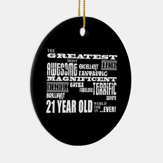 クールなおもしろいの第21誕生会のすばらしい21歳 セラミックオーナメント (右)