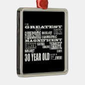 クールなおもしろいの第30誕生会のすばらしい30歳 メタルオーナメント (右)