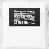 クールなおもしろいの第30誕生会のすばらしい30歳 長方形シール (バッグ)