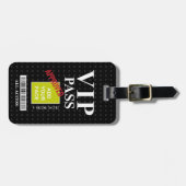 クールなおもしろい白黒カスタマイズ可能なVIPのパス… ラゲッジタグ (正面横)