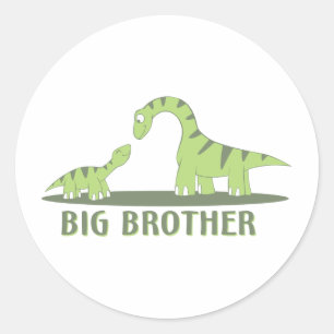 クールなお兄さんのワイシャツ-恐竜のテーマ ラウンドシール