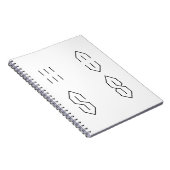 クールなとがったすごいSの手紙の学校を引く方法 ノートブック (右側)