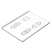 クールなとがったすごいSの手紙の学校を引く方法 ノートブック (左側)