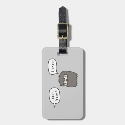 クールなひげ ラゲッジタグ (正面縦)