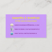 クールなひよこのおもしろいのプロフィールカード 名刺 (裏面)