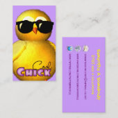 クールなひよこのおもしろいのプロフィールカード 名刺 (正面/裏面)