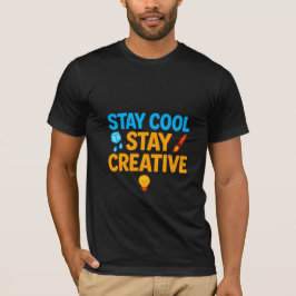 クールなままでクリエイティブに Men's T-Shirt - 創造性を刺激する Tシャツ