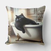 クールなものを身に着けた猫 クッション (正面)
