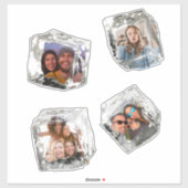 クールなアイスキューブパーティー写真カスタムカットビニールステッカー シール (シート)