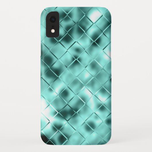 クールなアイスブルーのタイル模様 Case-Mate iPhoneケース (裏面)