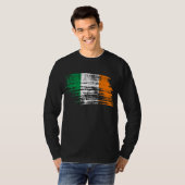 クールなアイルランドの旗のデザイン Tシャツ (正面フル)