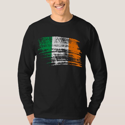 クールなアイルランドの旗のデザイン Tシャツ (正面)