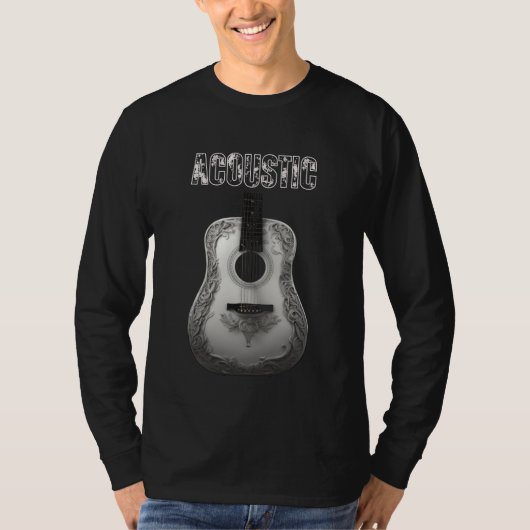 クールなアコースティックミュージック教師 Tシャツ (正面)