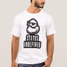 クールなアヒルのステータス未定義 楽しいテクノロジームームTシャツ