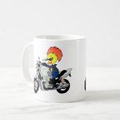 クールなアヒルのバイク姿 コーヒーマグカップ (正面左)