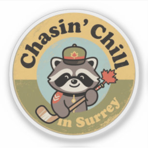 クールなアライグマのマウンティと共にサーラリーでリラックス シール