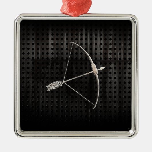 クールなアーチェリー メタルオーナメント (正面)