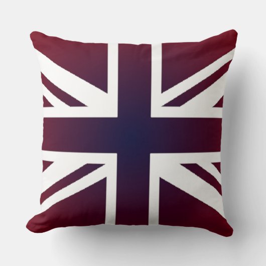 クールなイギリスのユニオンジャックの旗 クッション (正面)