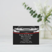 クールなエキゾチックカ―の自動車ブローカー名刺 名刺 (スタンド正面)