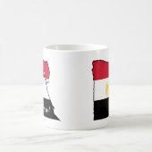 クールなエジプト コーヒーマグカップ (中央)