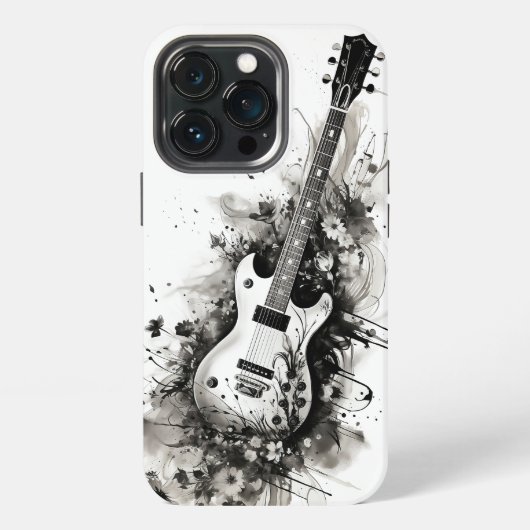 🎸📱 クールなエレキギターiPhoneケース 📱🎸 iPhoneケース (裏面)