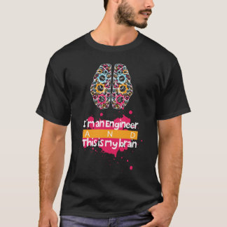 クールなエンジニアの脳Tシャツデザイン Tシャツ