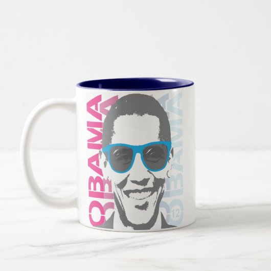 クールなオバマの2012年のコーヒー・マグ ツートーンマグカップ (左)